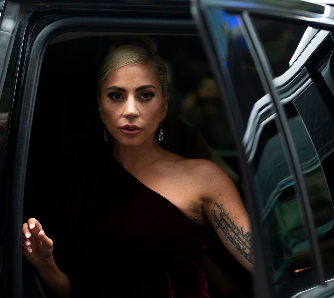 TOPSHOT - Lady Gaga arrives for 'A Star is Born' press conference at the Toronto International Film Festival in Toronto, Ontario, on September 9, 2018. (Photo by Geoff Robins / AFP)GEOFF ROBINS/AFP/Getty Images
