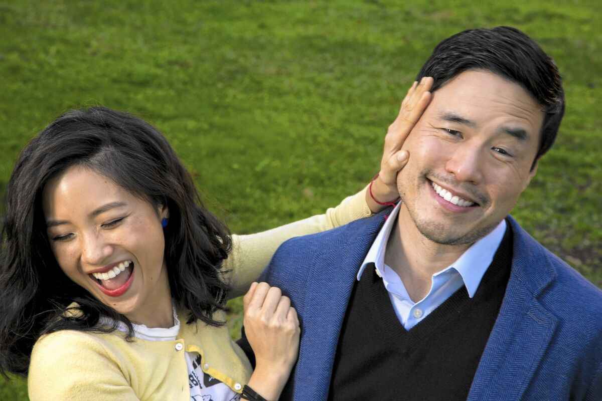 Constance Wu and Randall Park of the new sitcom "Fresh Off The Boat."