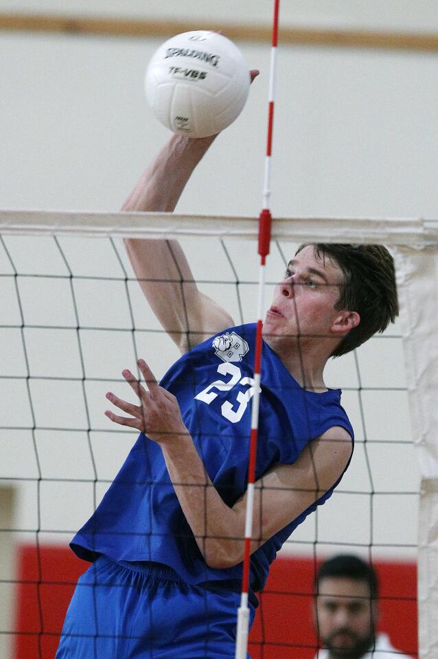 Photo Gallery: Burbank vs. Burroughs in Pacific League boys’ volleyball