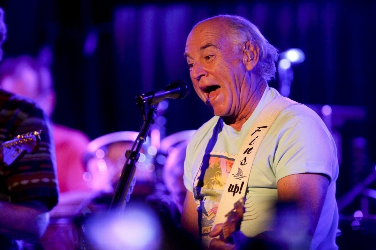 Jimmy Buffett sings at the Belly Up Tavern.