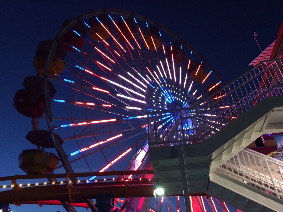 The Ferris wheel at the Santa Monica Pier.