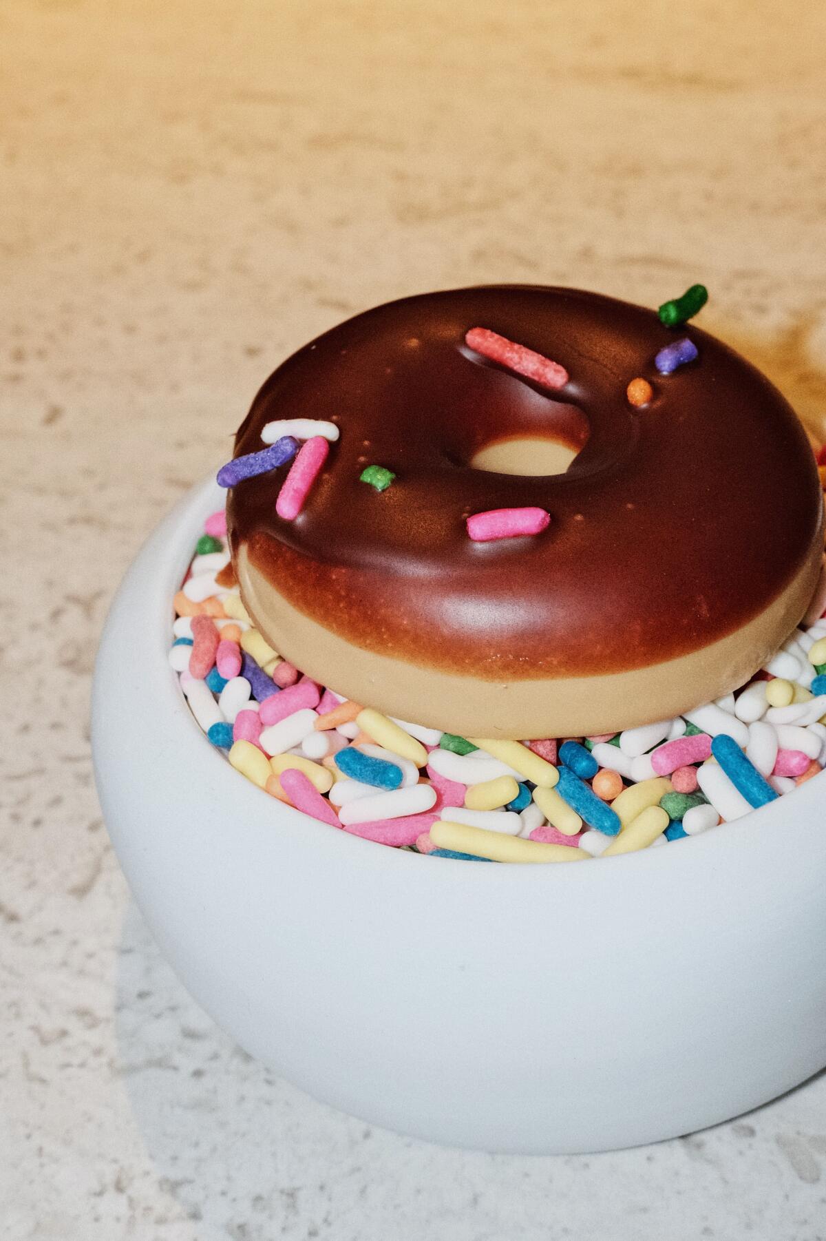 A dessert course inspired by Randy's Donuts at the new Somni in West Hollywood.