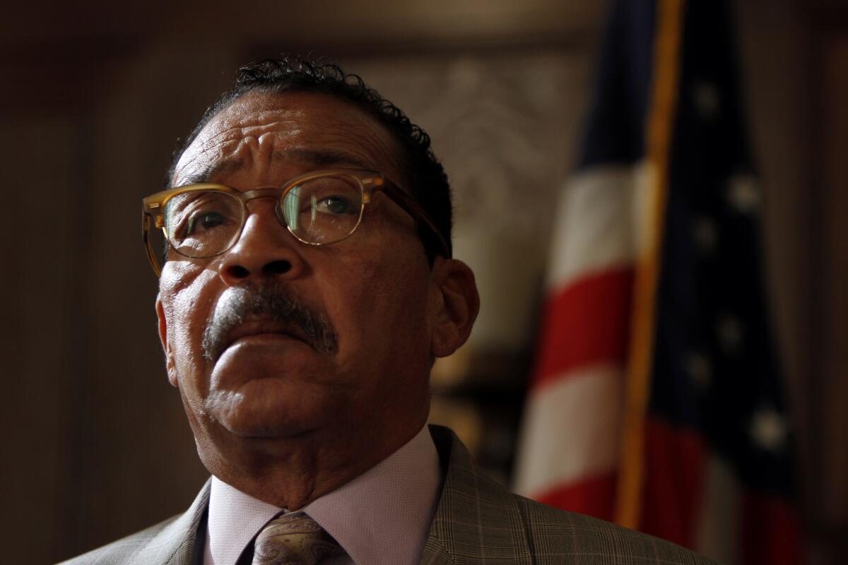 City Council President Herb Wesson during a press conference at City Hall in Los Angeles on Jan. 14.