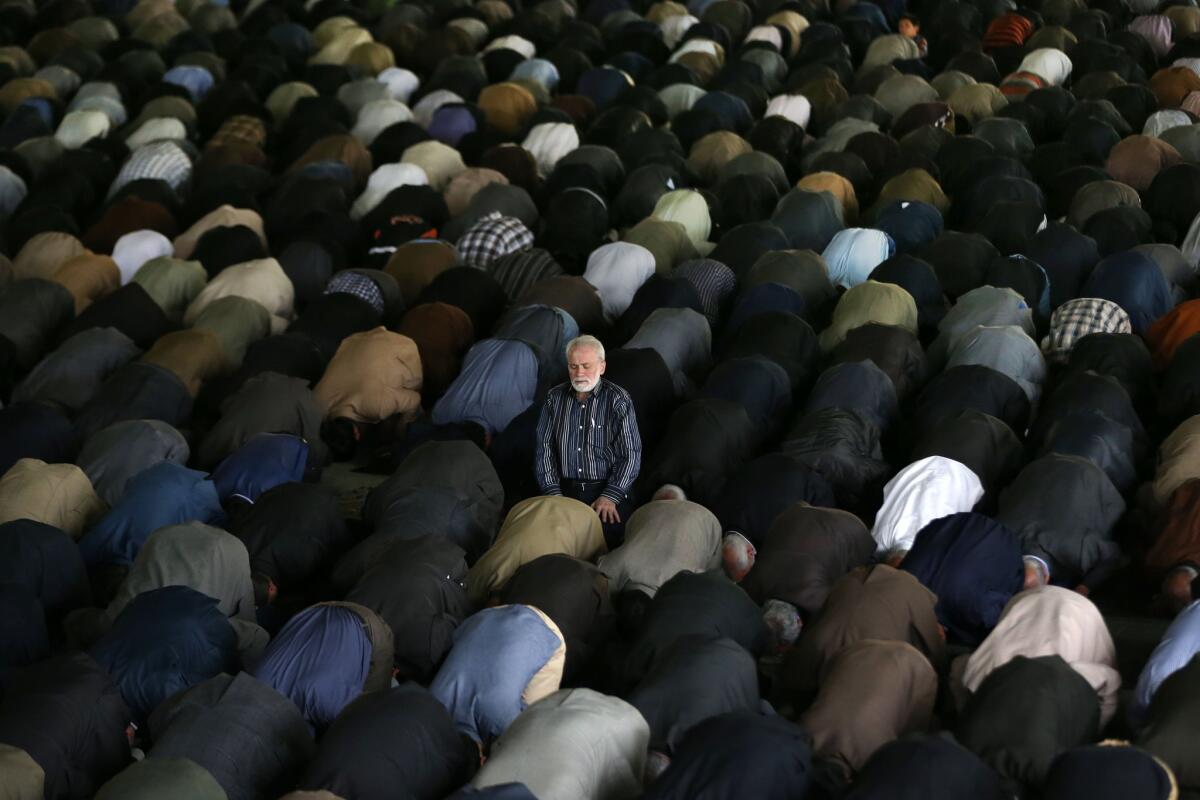 Iranian worshipers during Friday prayers at a Tehran university campus Friday.