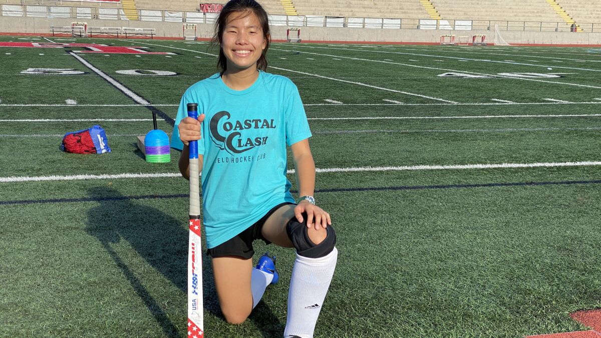 Lilian Franqui plays field hockey with the Coastal Clash.