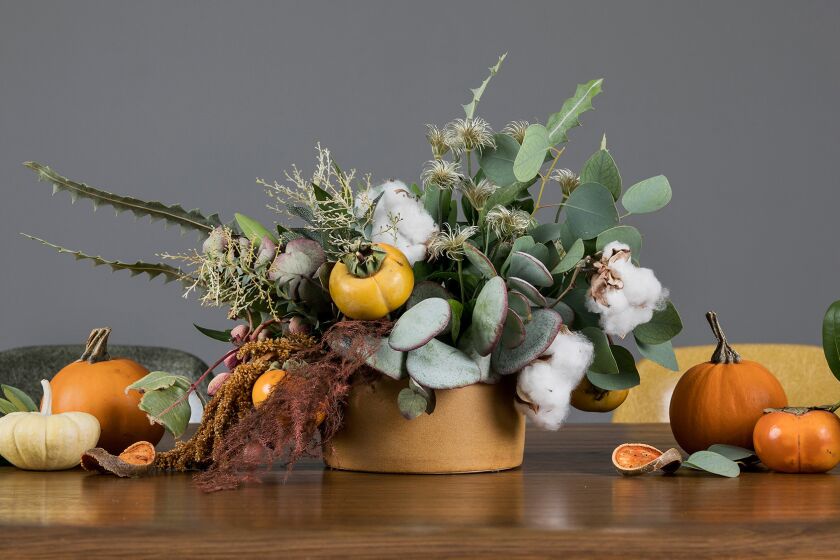 Modernica has teamed with Amelia Posada, floral designer and owner of Birch & Bone, on two Thanksgiving centerpieces using Modernica's Case Study Ceramics.