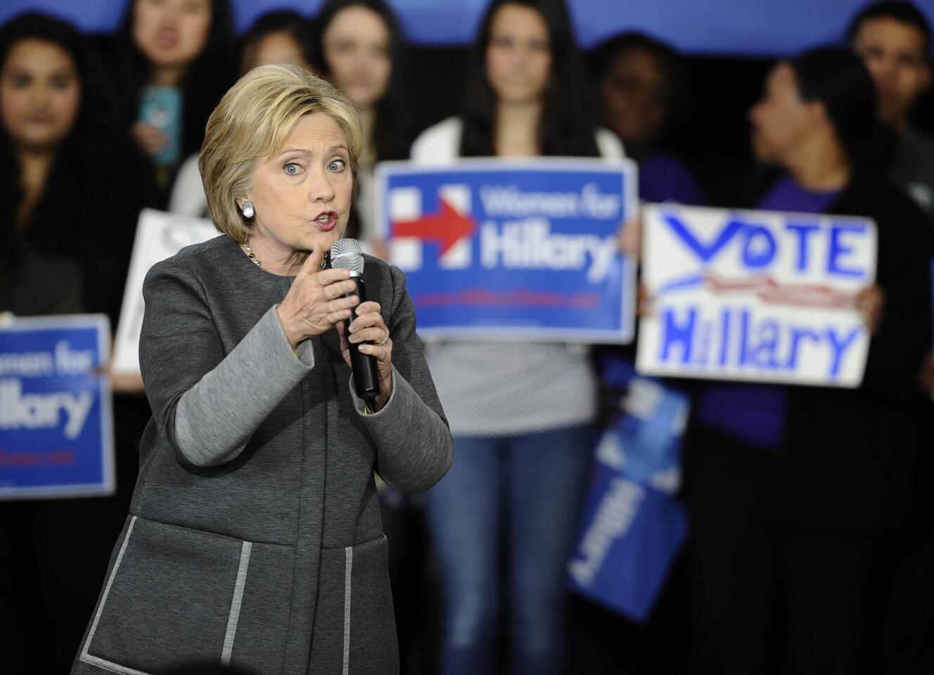 Hillary Clinton campaigns ahead of Super Tuesday