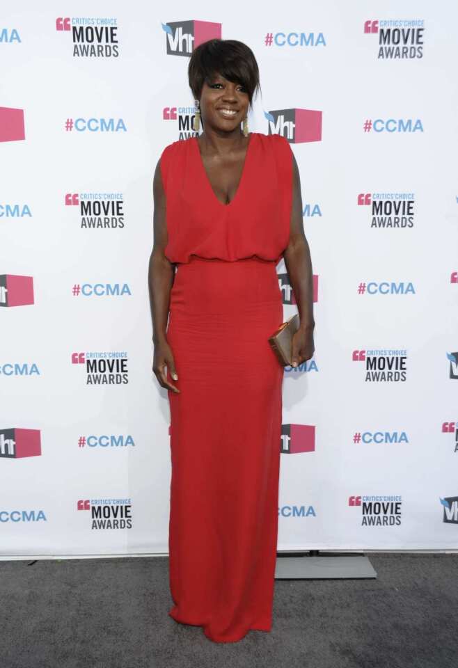 Viola Davis arrives at the 17th Annual Critics' Choice Movie Awards.
