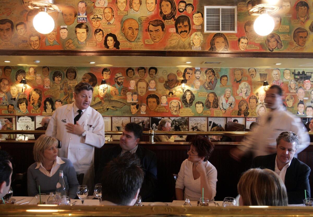 The Palm Restaurant is scheduled to close its West Hollywood location Sept. 30 and reopen in Beverly Hills in November. Above, the West Hollywood restaurant in 2006.