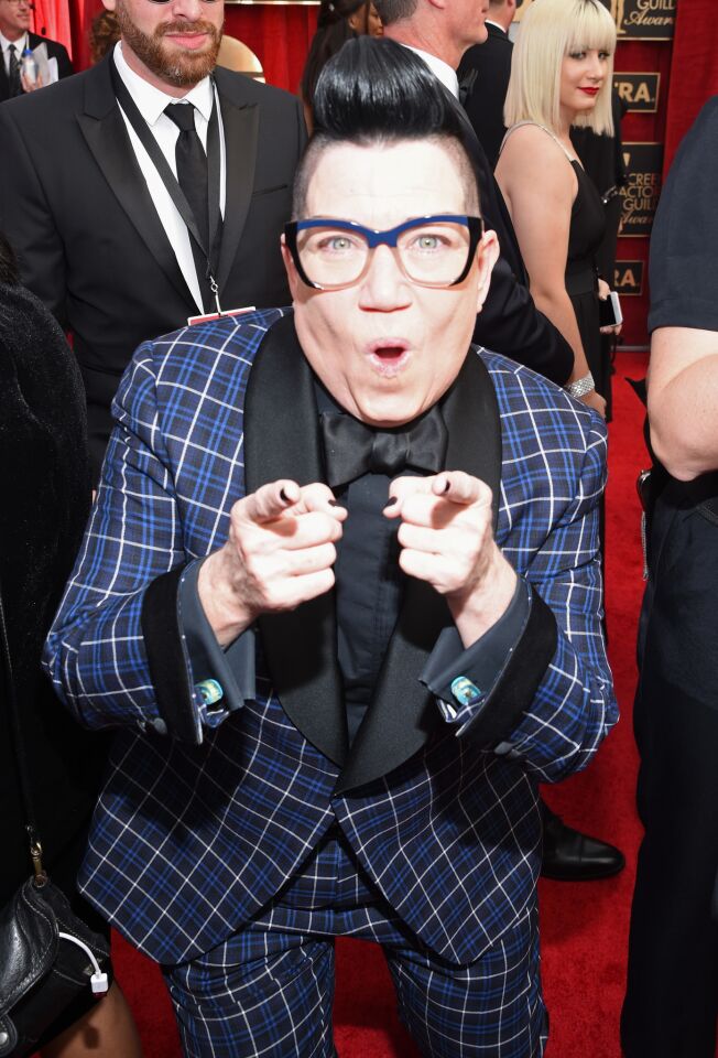 Comedian-actress Lea DeLaria gets ready for the festivities.