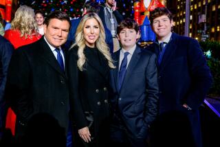 Bret Baier, left, Amy Baier, Daniel Baier and Paul Baier attend the 2023 Fox News Christmas Tree lighting in New York City