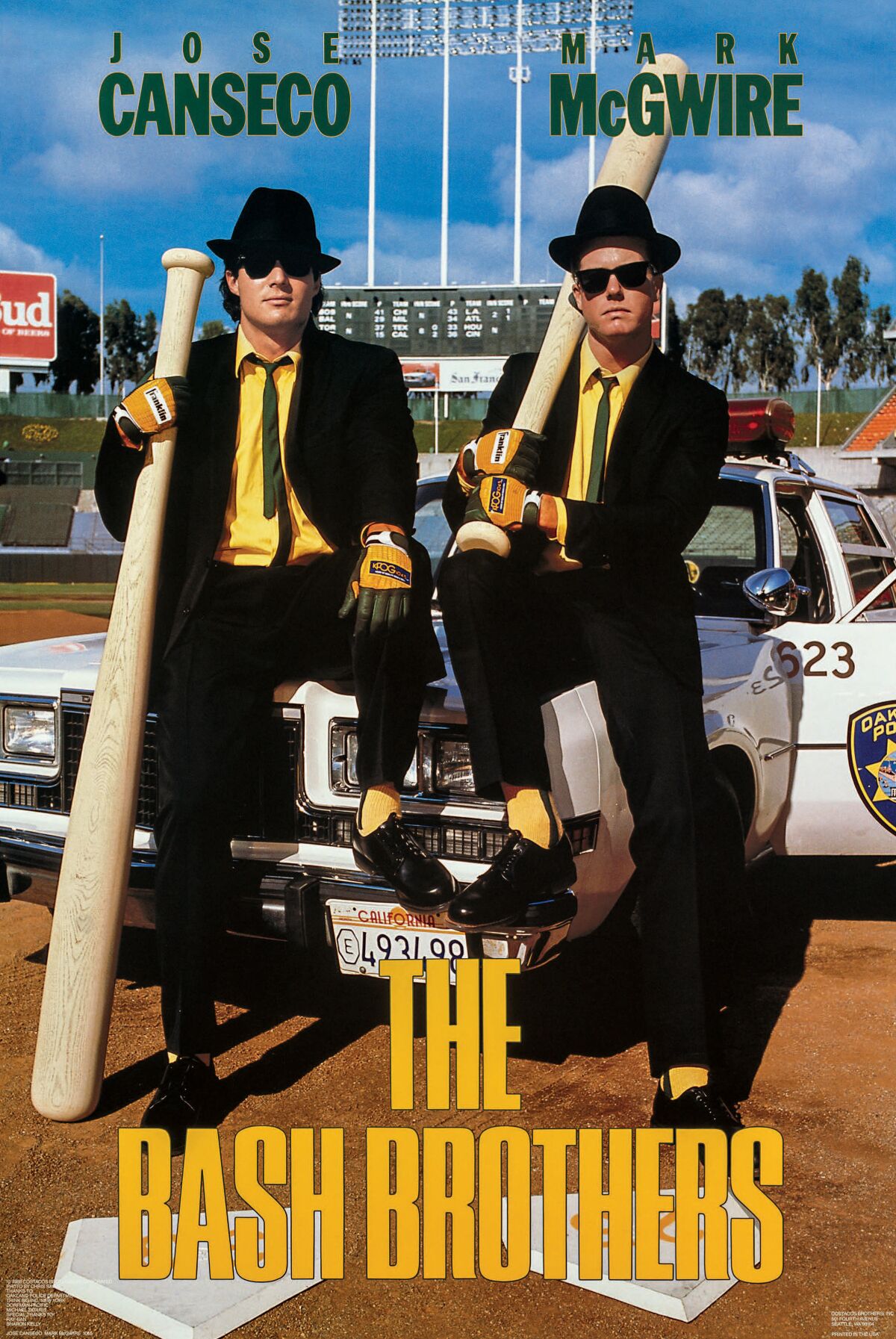 Costacos Brothers poster of Jose Canseco and Mark McGwire, "The Bash Brothers."