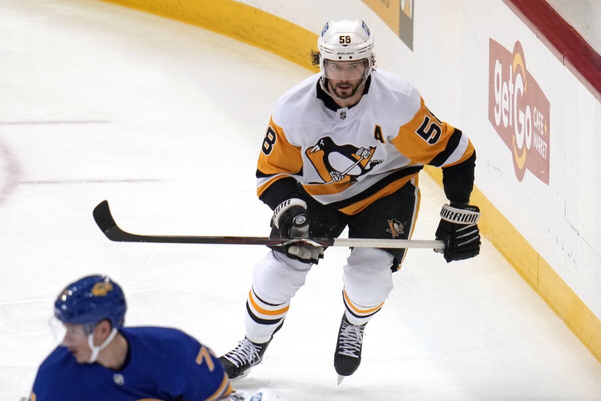 Kris Letang Pittsburgh Penguins 1000 Career NHL Games signature