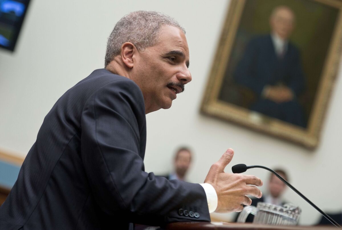 Atty. Gen. Eric H. Holder Jr. testifies before the House Judiciary Committee.