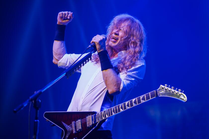 Dave Mustaine, de Megadeth, en el YouTube Theater de Inglewood, California.