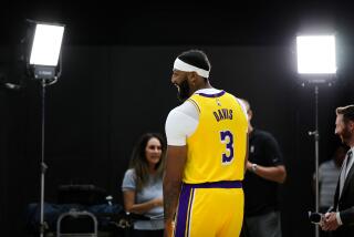 EL SEGUNDO, CA - SEPTEMBER 26, 2022: Anthony Davis is interviewed during Lakers Media Day.