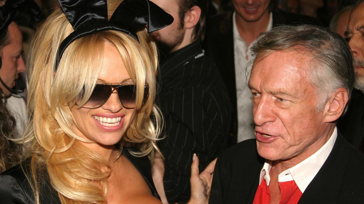 Pamela Anderson helped Hugh Hefner celebrate Playboy's 50th anniversary in 2003. Now she's marking the end of an era, covering the final issue of the magazine to contain nudity.