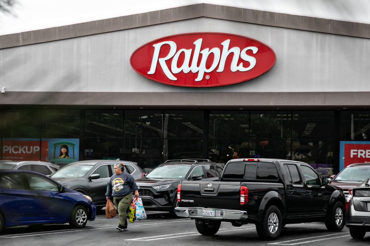 Shoppers visit Ralphs grocery store.