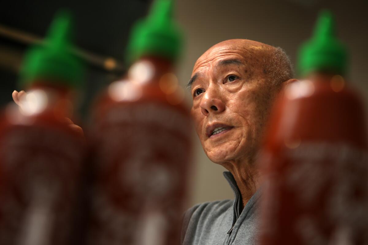 IRWINDALE, CA JANUARY 30, 2015 -- David Tran owner of Huy Fong Foods Inc. that produces famous Sriracha sauce