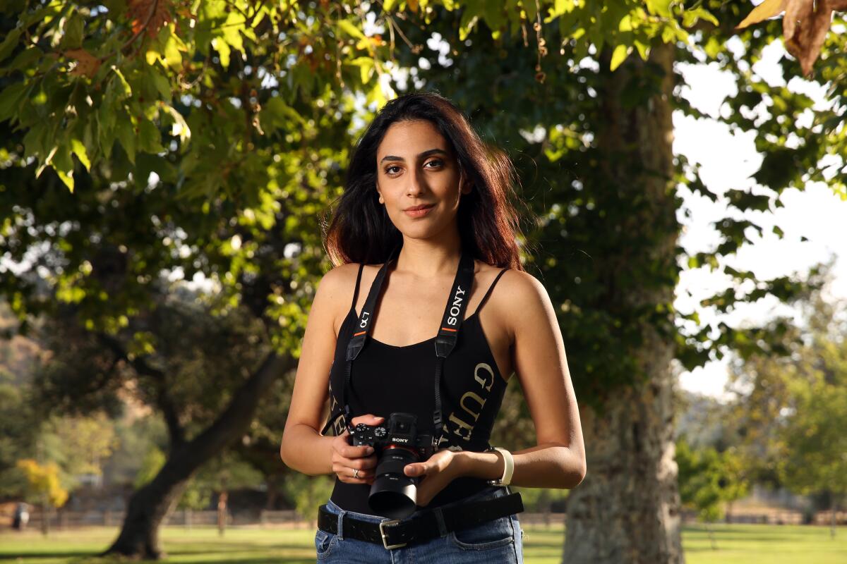 Tracey Aivaz is a writer, director and Academy Gold alum. She poses at Bette Davis Picnic Area in Glendale on July 21