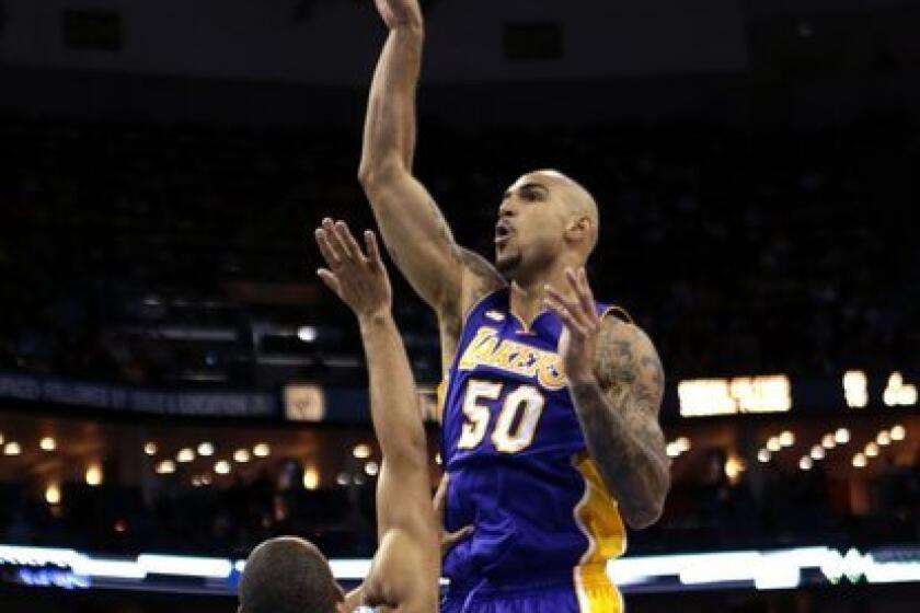 The Lakers recently re-signed 7-foot center Robert Sacre to a multiyear contract.