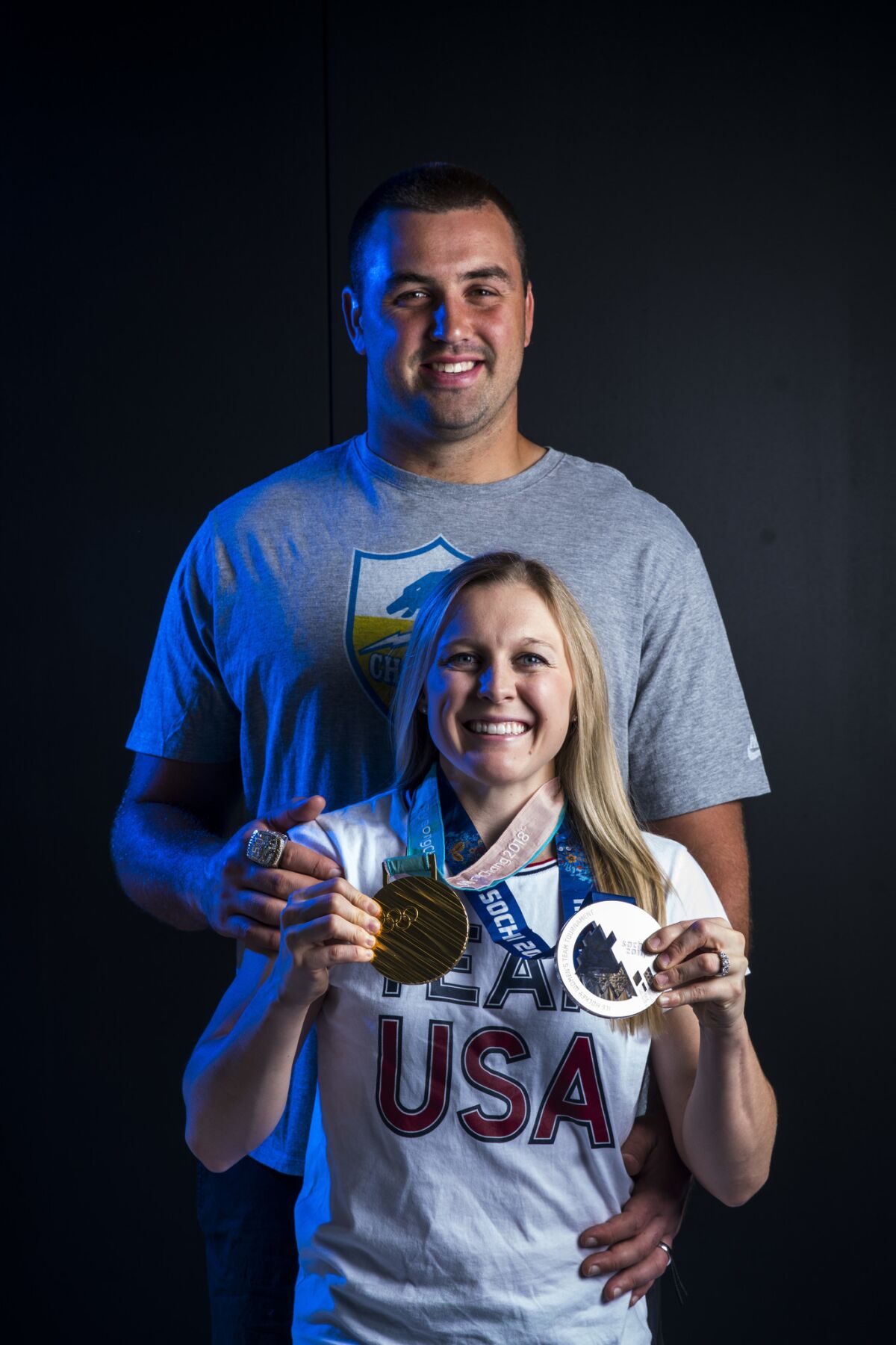 Husband and wife Michael Schofield and Kendall Coyne are a winning couple.