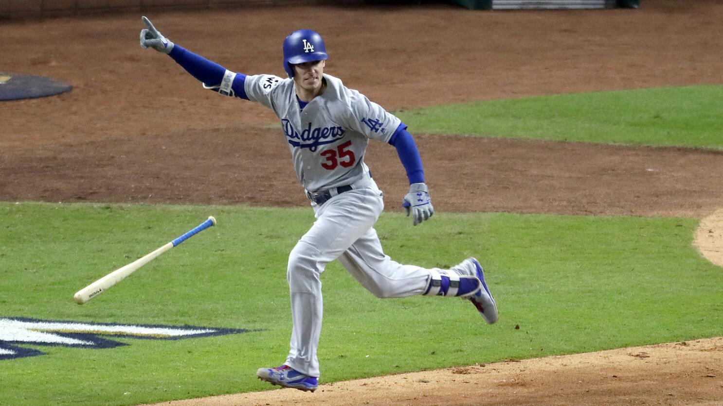 Cody Bellinger dislocated shoulder celebrating Dodgers homer