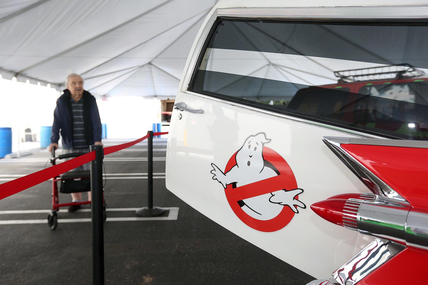 Photo Gallery: Ghostbusters, Back to the Future, Jurassic Park, and Knight Rider cars on display at Burbank Walmart
