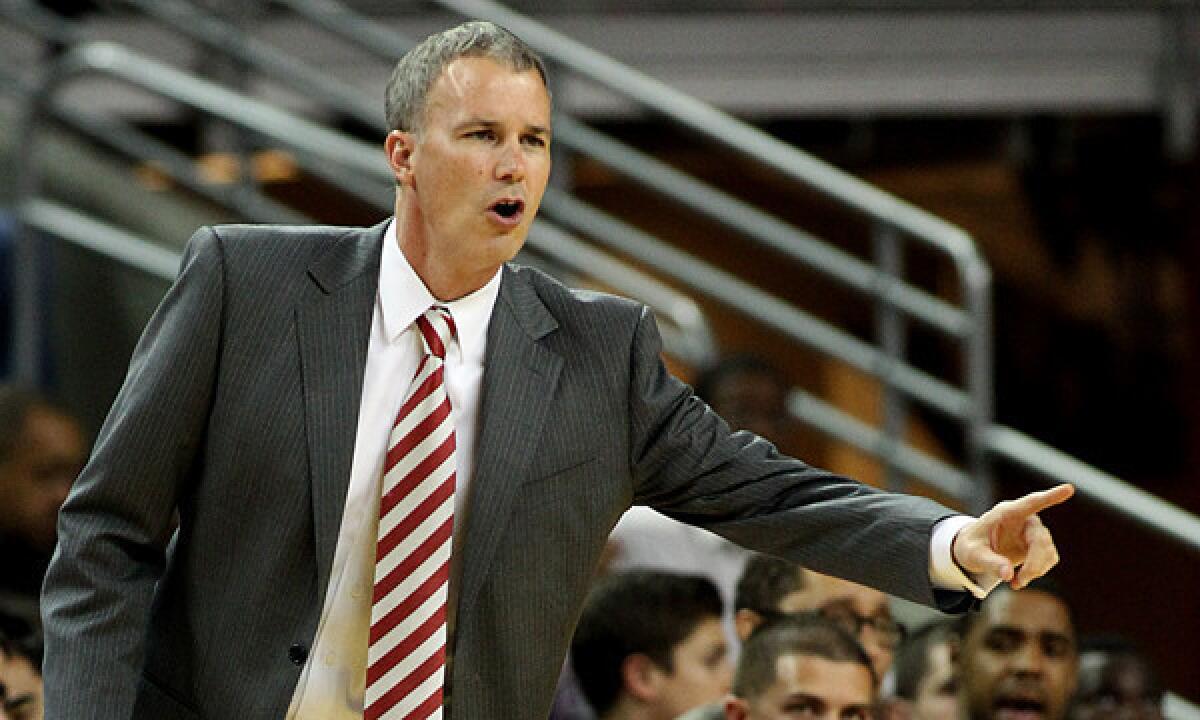 USC Coach Andy Enfield looks to guide the Trojans to their first Pac-12 win of the season against Utah on Thursday.
