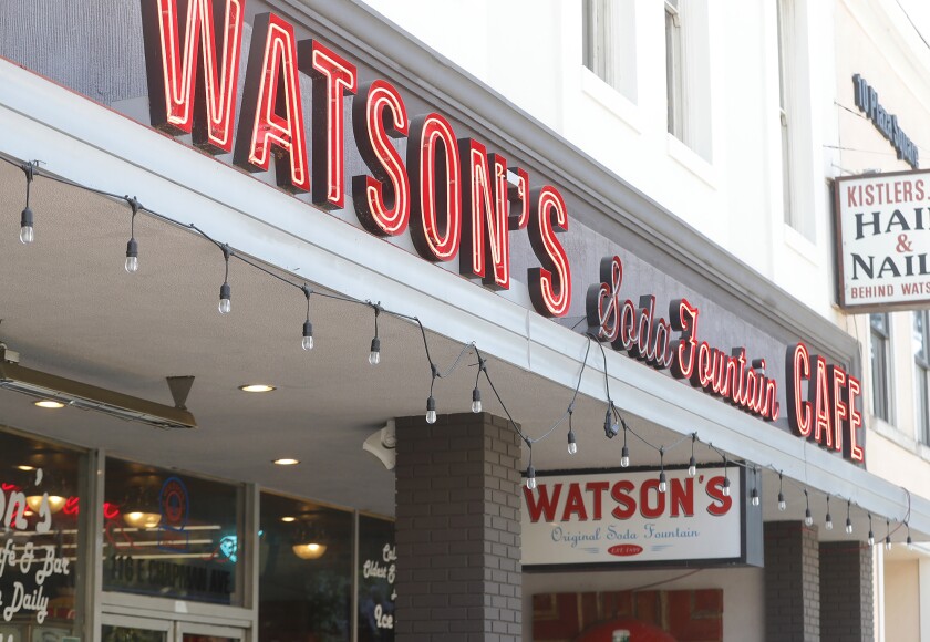 Watson's Soda Fountain & Cafe in Orange on Monday. 