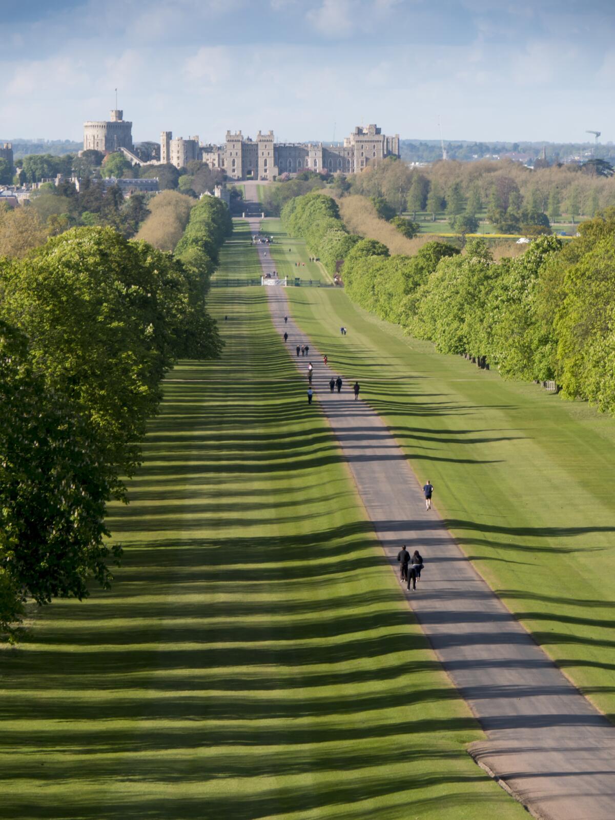 Windsor Castle from Long Walk, Windsor, England.
