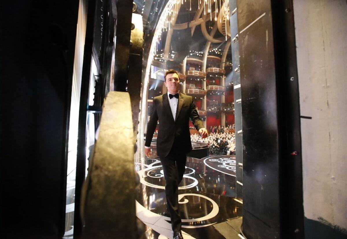 "Traumatized critics exhale: I'm unable to do the Oscars again," Seth MacFarlane tweeted Monday.