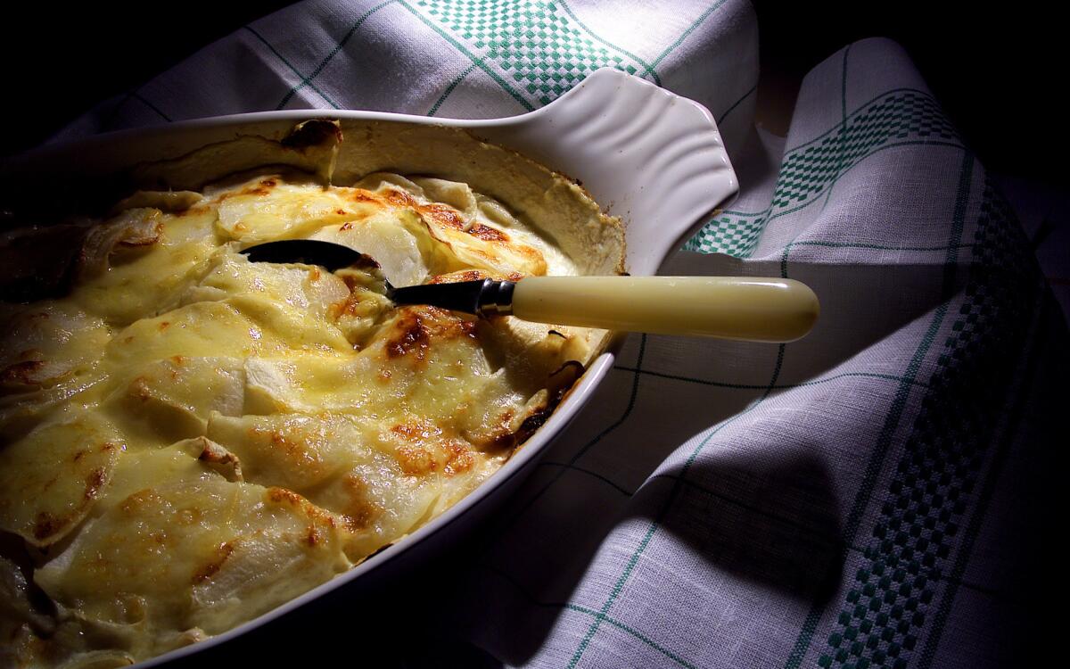 Turnip and potato gratin
