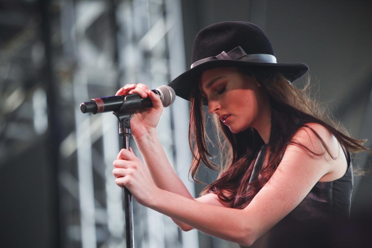 Banks performs at the Coachella Valley Music and Arts Festival in Indio on April 12, 2014.