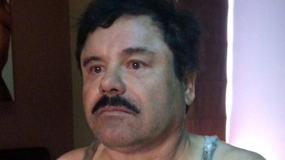 Joaquin "El Chapo" Guzman Plaza de Armas in a hotel in Mexico's Sinaloa state on Jan. 8.