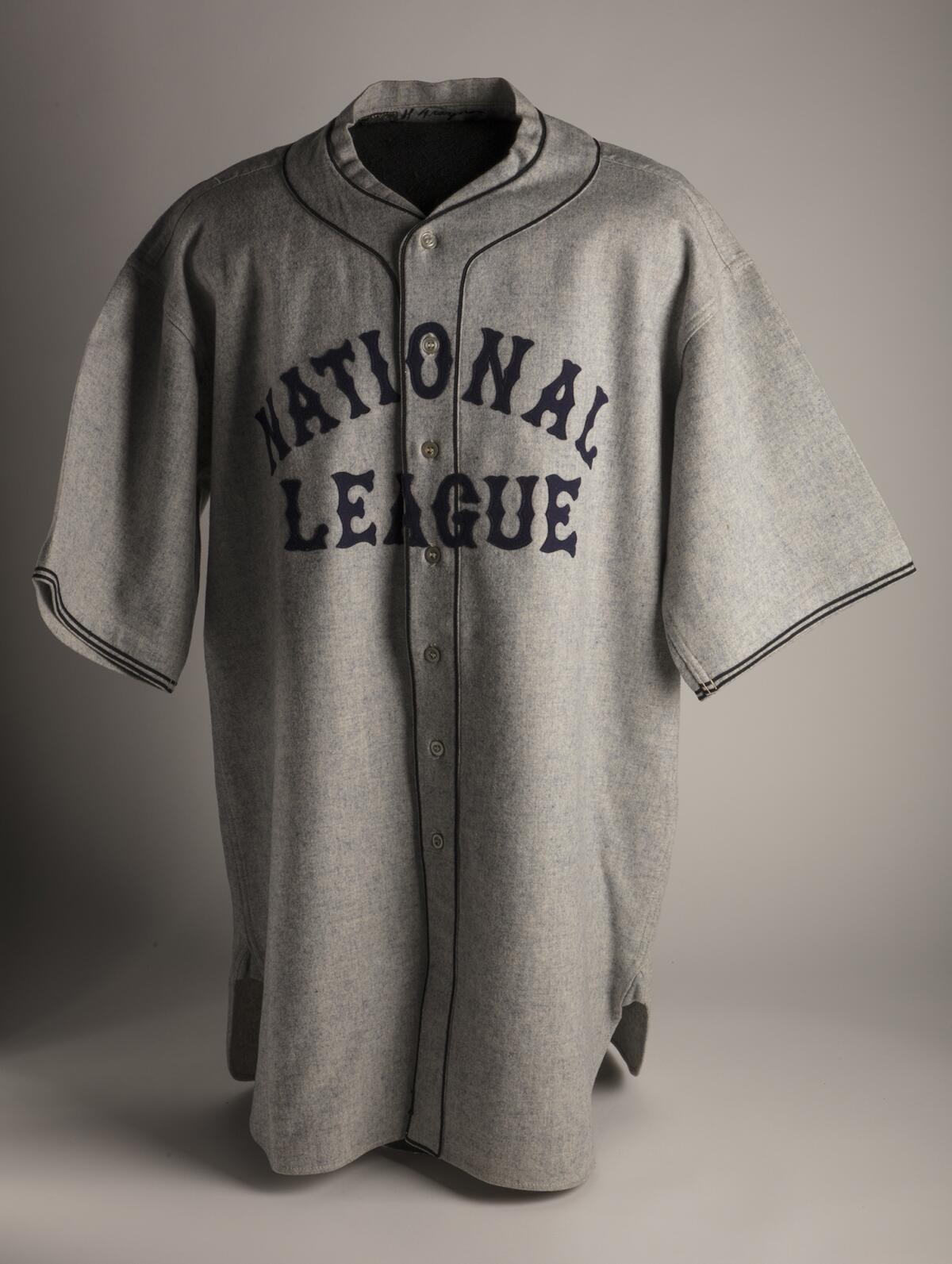 Players for the National League wore this jersey in the inaugural All-Star game in 1933.