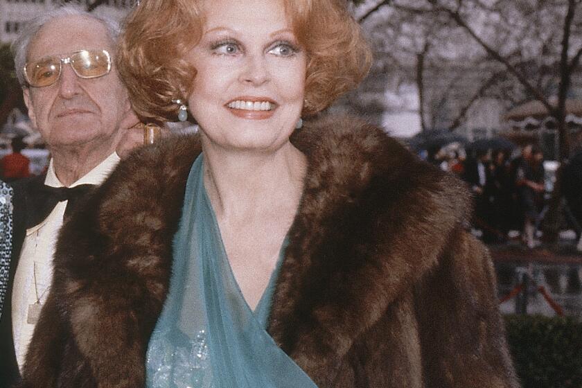 Actress Arlene Dahl arrives at the 54th Annual Academy Awards in Los Angeles, March 29, 1982. (AP Photo/Reed Saxon)