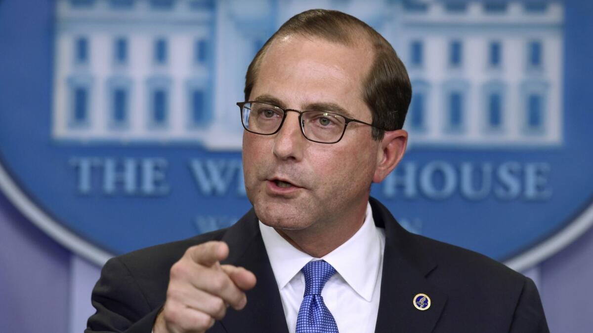 Following the president's orders to undermine women's health: Alex Azar, secretary of Health and Human Services