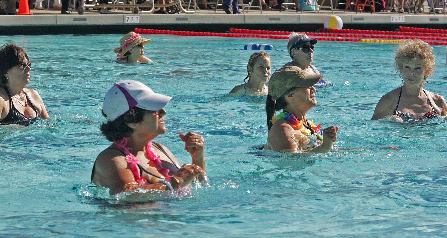 Photo Gallery: First ever "Rock-a-Hula" for seniors at Verdugo Pool