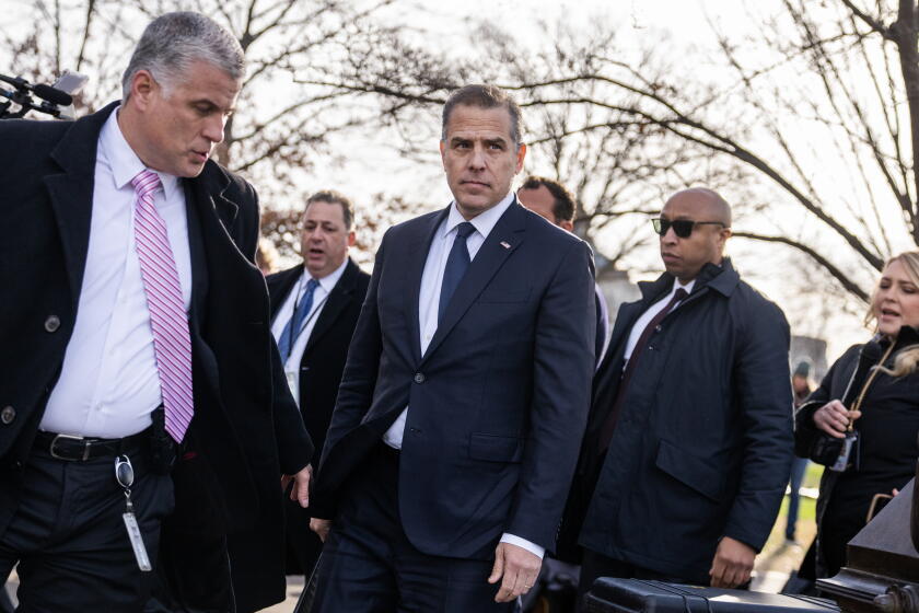 Hunter Biden, the son of President Joe Biden, is seen after making a statement on December 13, 2023.