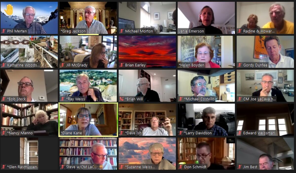 La Jolla Community Planning Association trustees meet April 1 online.