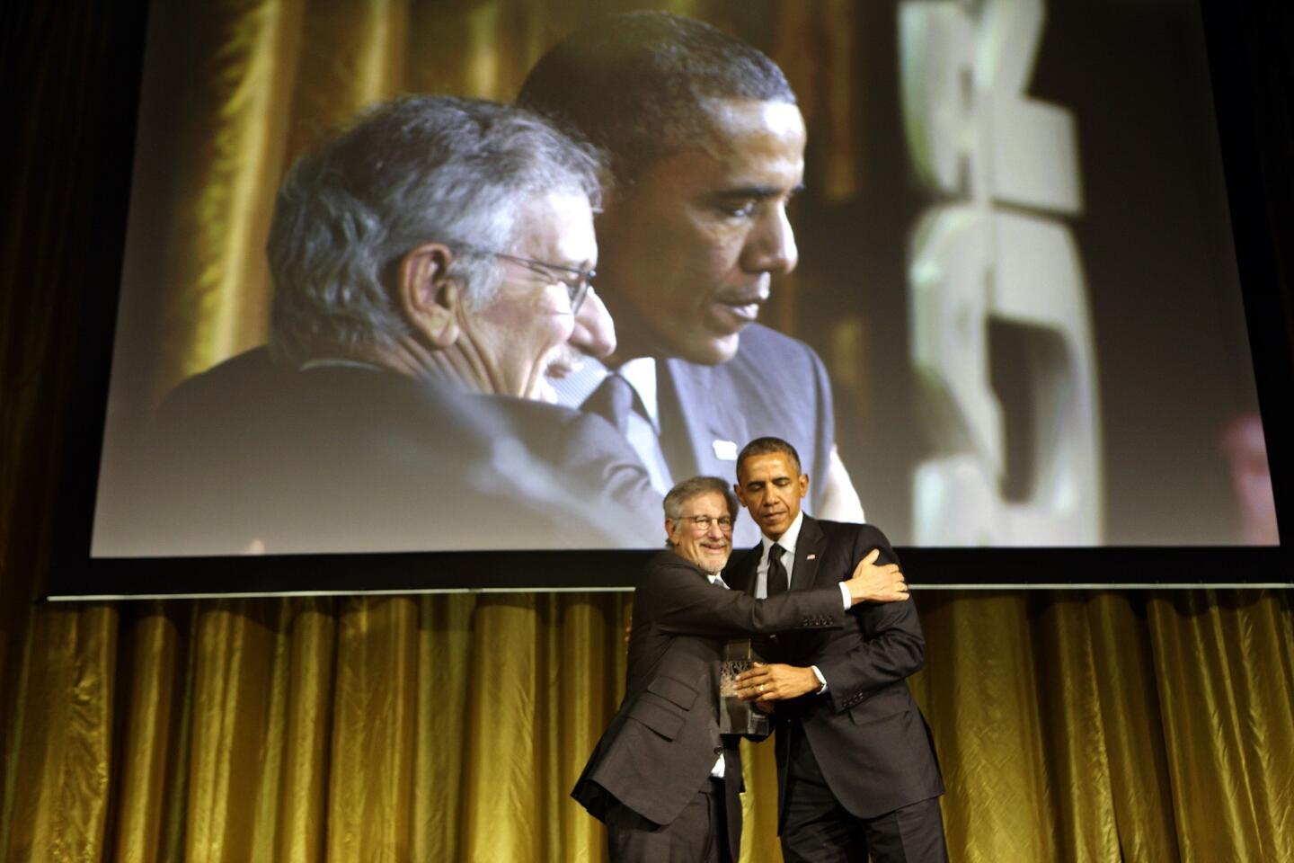 President Obama with Steven Spielberg