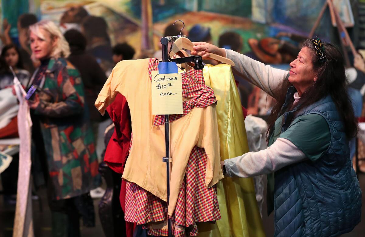 Props and clothing used in past Pageant of the Masters shows are sold during the casting call for the upcoming show.
