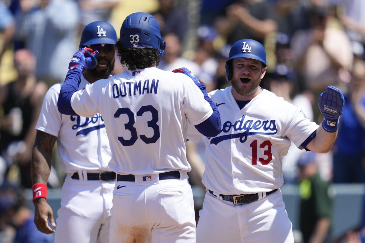 James Outman revives rookie season with grand slam for Dodgers - Los ...