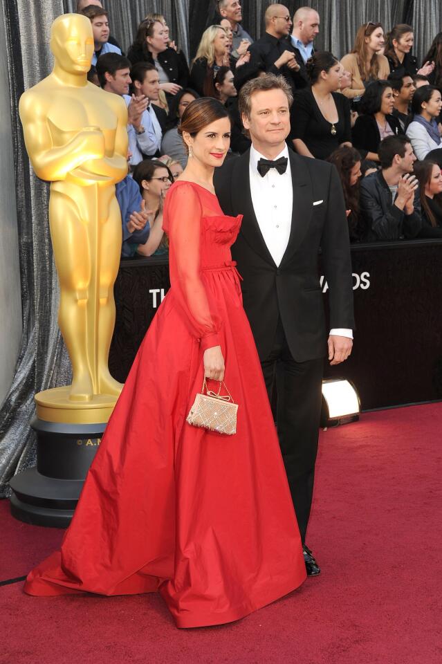 After "The King's Speech" swept the Oscars last year, Colin Firth was back at the Academy Awards on Sunday, pictured here with wife Livia Giuggioli. Yet he was a lot more relaxed on the red carpet this time around. After taking home the gold statuette in 2011, the actor said he was "numb for a while, really. I didn't really feel a lot of pressure. I just felt a strong desire to go home for a while."