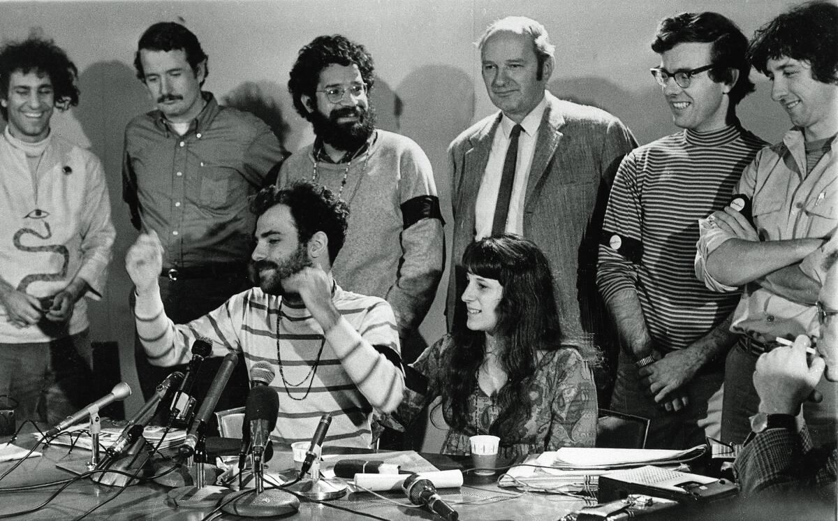 The Chicago 7 defendants in 1969.