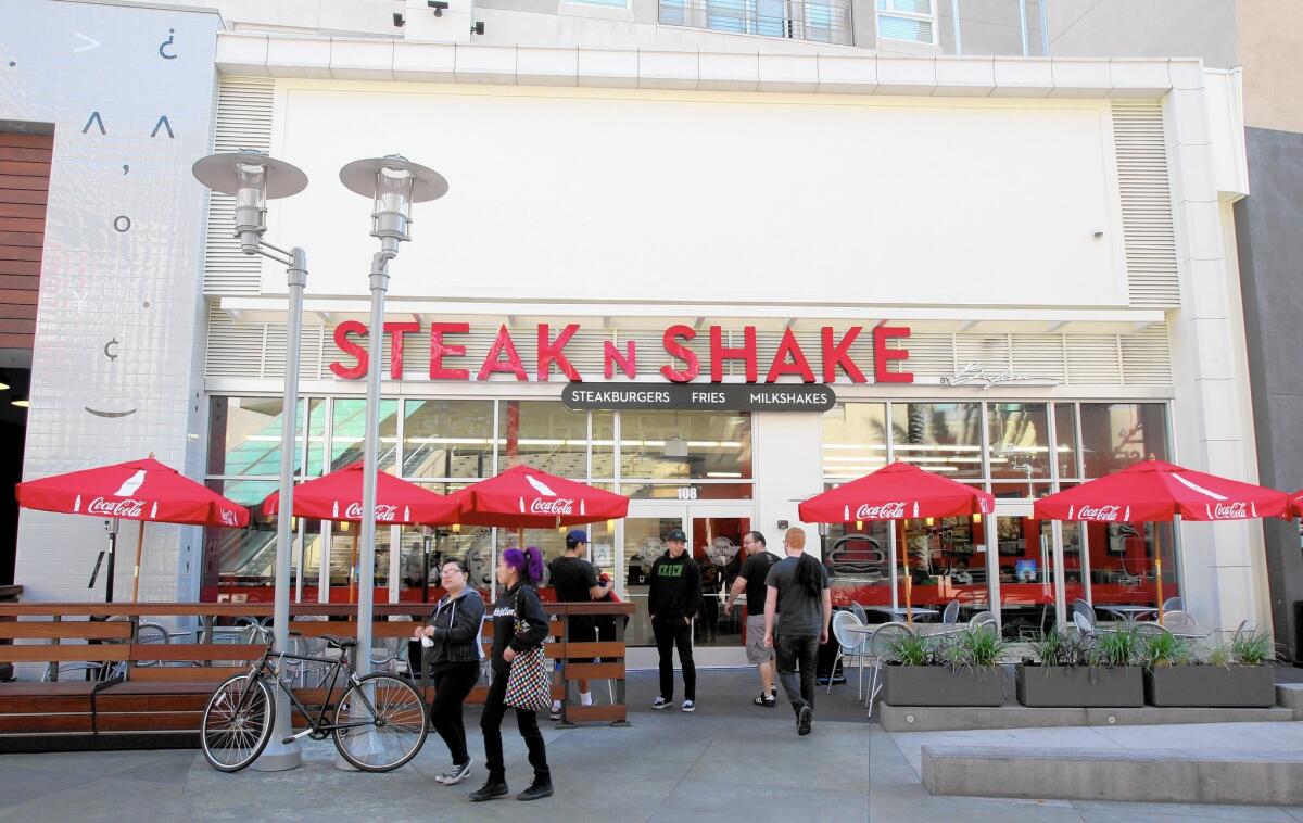 The Steak 'n Shake in Burbank, located at 108 E. Palm Ave., is only the third California location for the burger chain, which is concentrated mainly in the Midwest.
