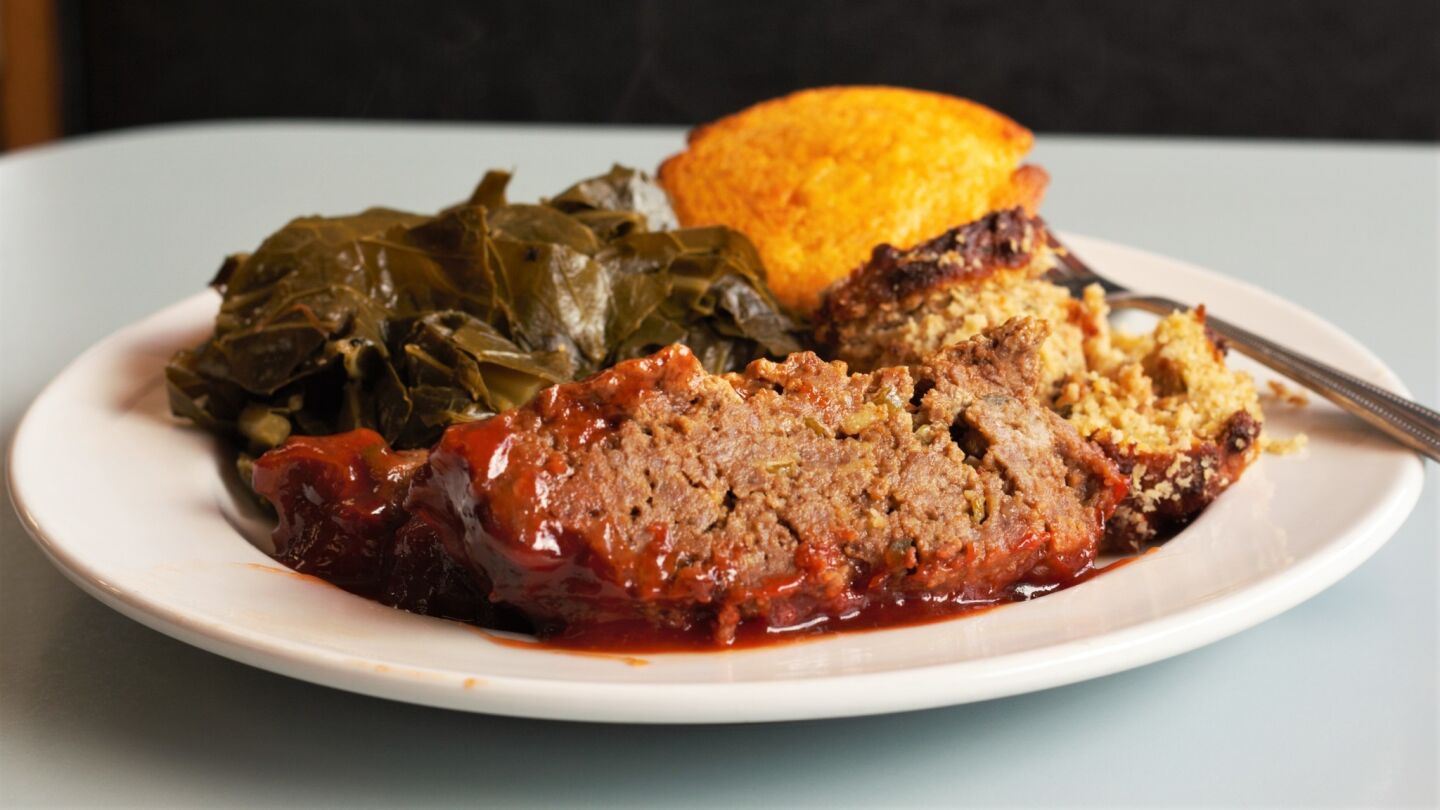 If you've ever suffered through a bland and dry slice of meatloaf (haven't we all?), you owe it to yourself to try the one served at The Good Life Cafe in Roseland. Each bite has the er collard greens and the well-seasoned dressing, which bests any version I've tried at Thanksgiving before. $9.99. 11142 S. Halsted St., 776-264-5433, goodlifesoulfoodcafe.com — Nick Kindelsperger