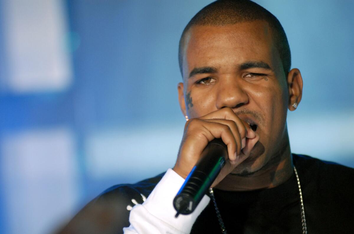 Rapper the Game makes an appearance on MTV's "Total Request Live" in 2006 in New York.
