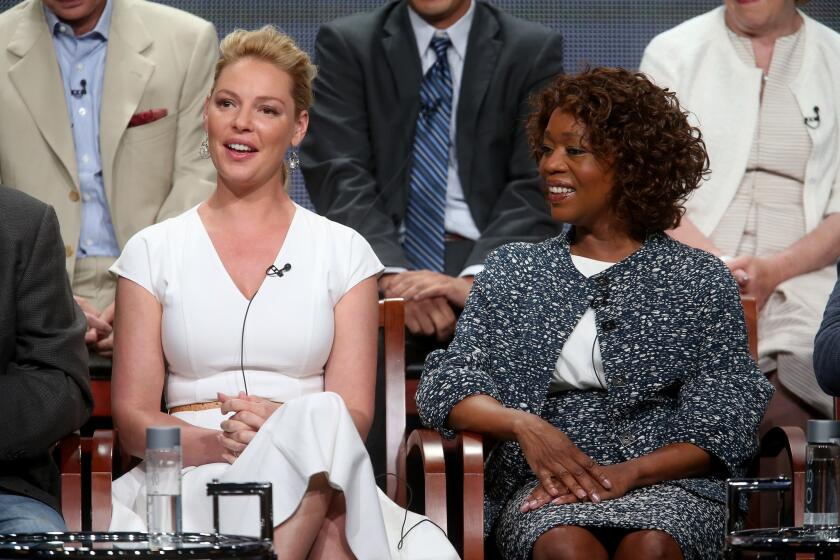 Katherine Heigl, left, and Alfre Woodard participate in NBC's "State of Affairs" panel at the 2014 Television Critics Assn. Press Tour on July 13 at the Beverly Hilton.